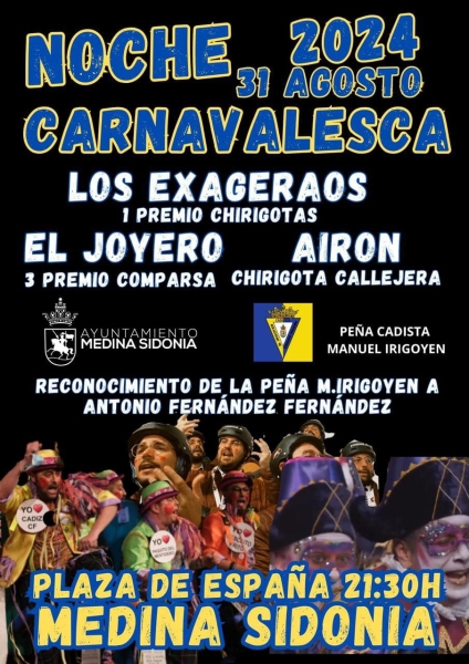noche carnavalesca 31 de agosto